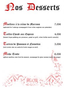 carte desserts 1