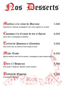 carte desserts 1