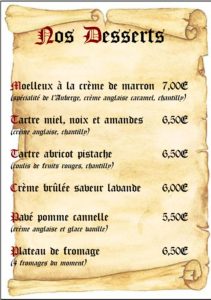carte desserts 1